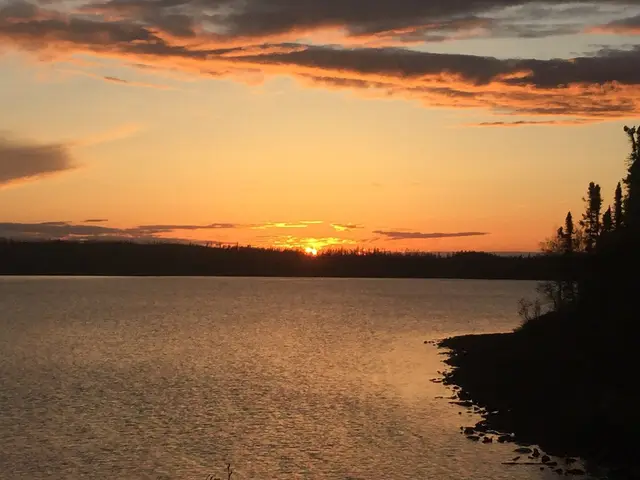 Sunset over Wollaston Lake